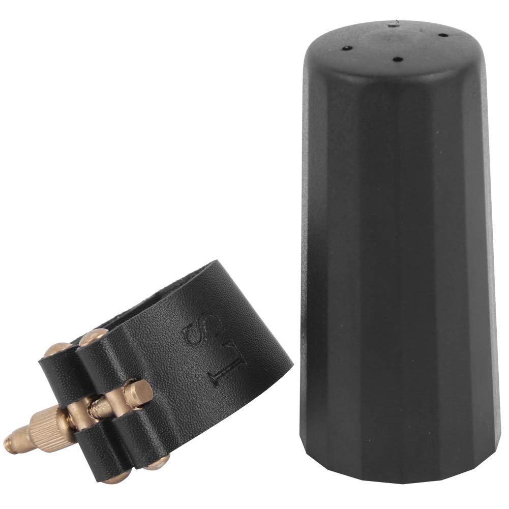 Ligadura Saxofón Alto, Ligera de Cuero PU con Fijación Rápida para Boquilla, Accesorio Profesional for Músicos Estudiantes y Actuaciones en Vivo