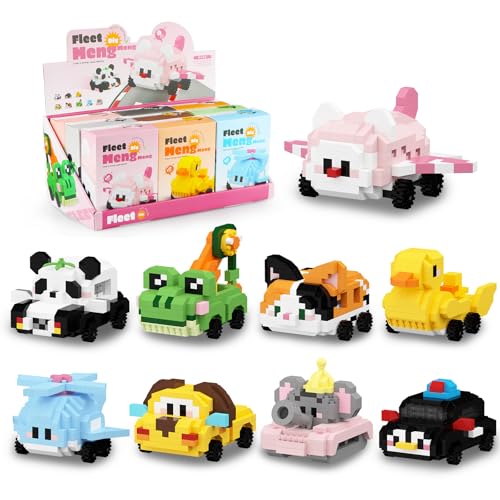 Image of HIGH GODO 9Pack Party Favors Animals Building Set, 2882PCS Cute Animals Cars Building Blocks for Goodie Bag Stuffers, Party Favors Birthday Easter Gifts for Adult Teens 14+