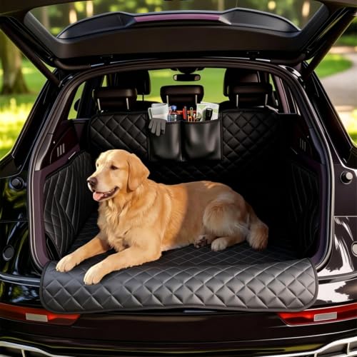 QYBTUVCC Car Boot Cover for Toyota Land Cruiser 200 2007–2021, Waterproof Interior Cargo Area Protection Washable Anti-Slip Pet Supplies Accessories,Black