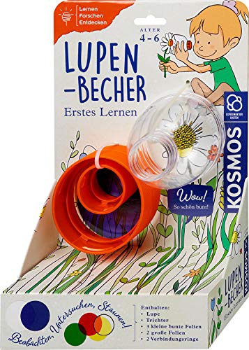 Kosmos 602345 Erstes Lernen: Lupen-Becher, inkl. Zubehör, Forschen und Spielen, für Kinder ab 4 Jahre + Sieb-Uhr, Sieben… – Bild 3