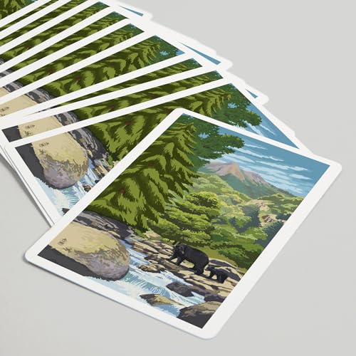 Baraja de Póker Black Bears and Stream 52 Cartas miniatura 5