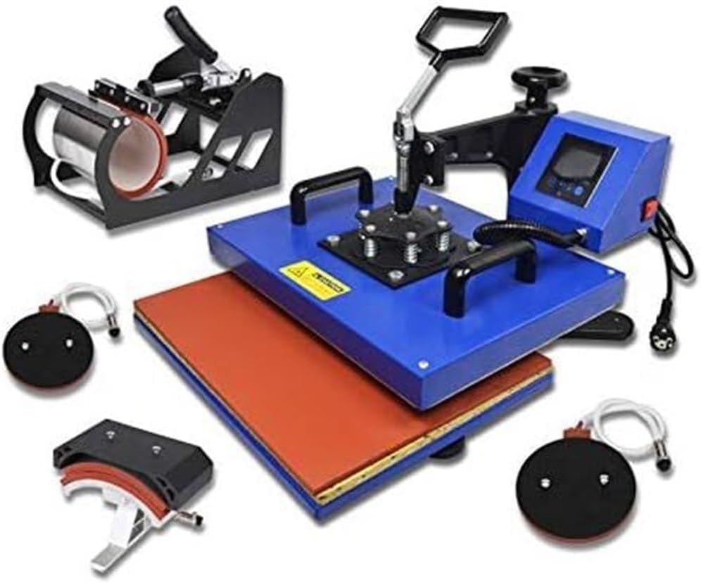 Amazon.co.jp: ヒートプレス機、熱転写プレス本体、 5 In 1 熱プレス機