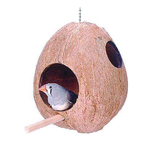 Pen Plax BA750 Coconut Shell Bird House or Nest for Finches
