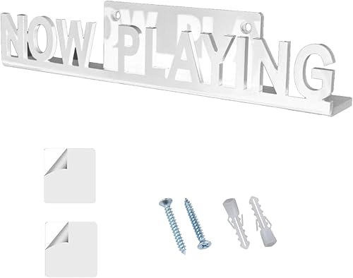 Bobuluo Organizador de soporte de disco de vinilo blanco  Now Playing Display Mount Wall Stand Stand Hanging Storage LP Holder Retro Gift for Music