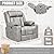 LAFWELL Retro Rocking Recliner Chair, Massage Rocker Recliner Chair with Vibration Massage and Heat, USB and Type-C Ports,360° Swivel Chairs, Living Room, Bedroom, Nursery, RV, Light Grey