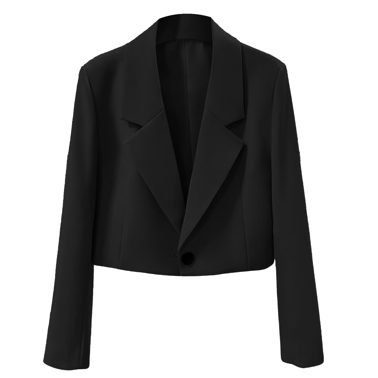 Generisch Giacca corta da donna, slim fit, elegante, per la primavera, versatile, per il tempo libero, elegante e professionale