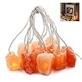 Himalayan Salt String Light with Rock,USB Fairy Lights Night Pink Salt Lamp ,Natural Hand Carved Himalayan Small String Lamp for Office,Baby,Child,LED Nightlight for Bedroom,Bedside,Desk,Computer