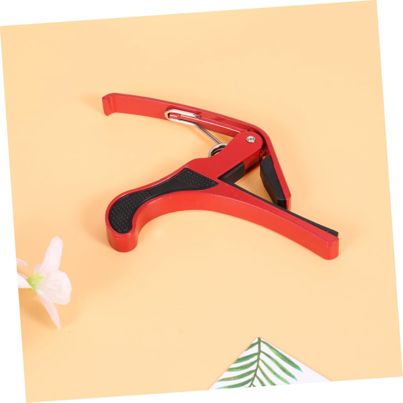 Toddmomy Heavy Duty Guitar Capo Capo for Acoustic and Electric Guitars Ukulele and More Stylish Red Design Lightweight Easy to Use