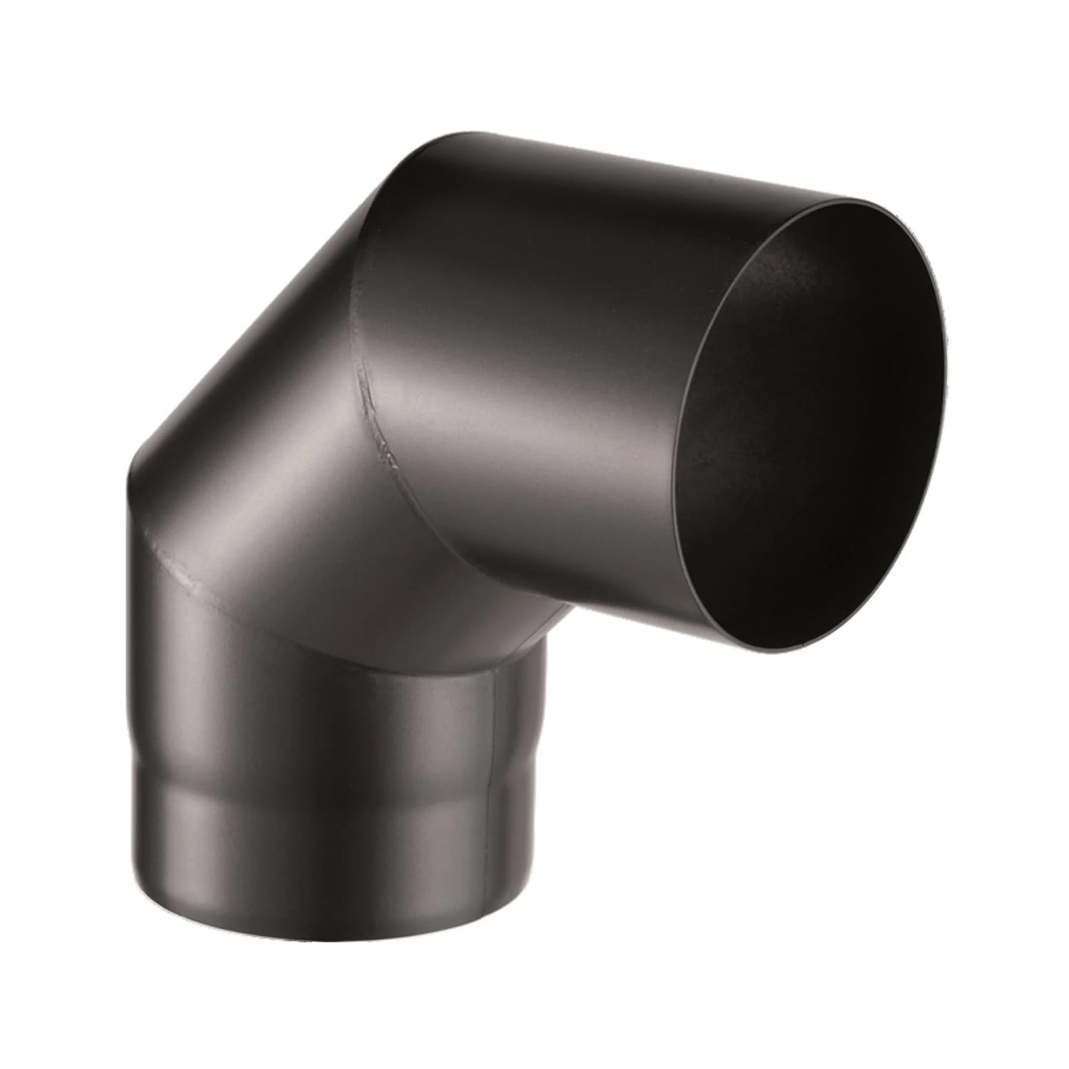 Curva Chiusa 90° Acciaio Nero 2 mm Stufa A Legna Gomito Per Canna Fumaria (DN 150)