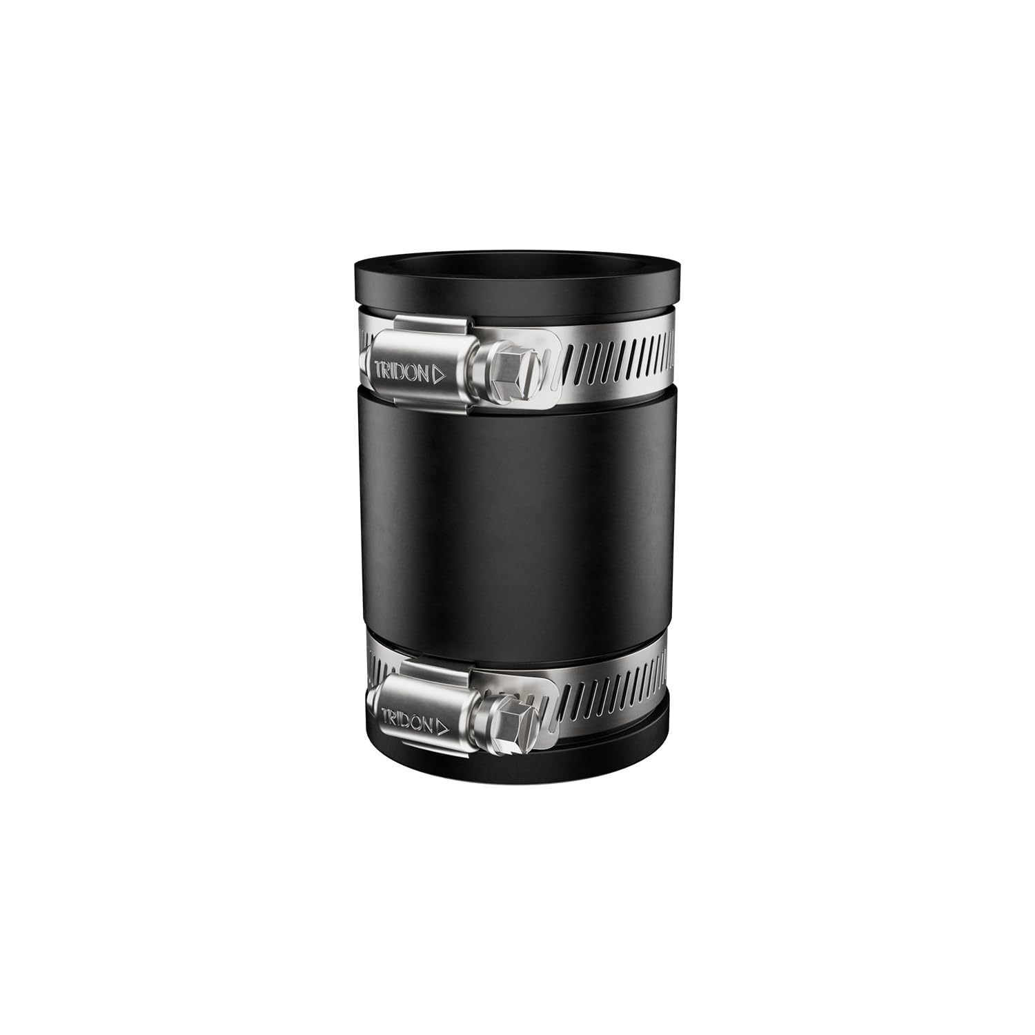 Fernco 1056-125 Cast Iron, Plastic and Steel Pipe Flexible Coupling Connector Sewer and Drain Coupler Adapter 1.25" X 1.25" Black