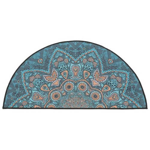 Tapis de bain antidérapant en polyester absorbant de style mandala - 2