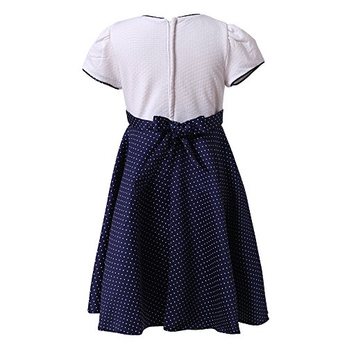 Richie House Little Big Girls' Short Sleeve Elegant Dress Size 4-12 Rh15103