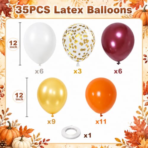 Image of Burnt Orange Brown Balloon, 12Inch Fall Balloon for Autumn Party Decoration