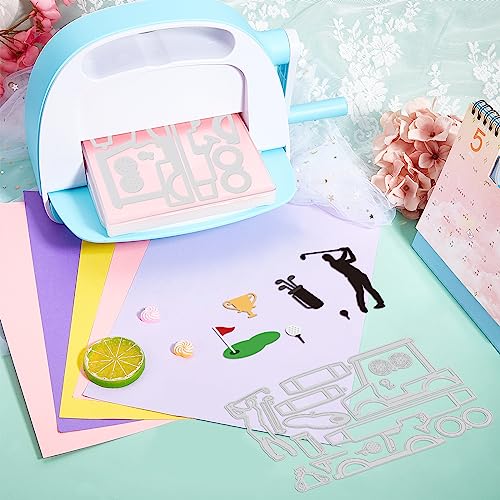 GLOBLELAND Golf Cart Cutting Dies for DIY Scrapbooking Metal Golf Tools Sport Die Cuts Embossing Stencils Template for Paper Card Making Decoration Album Craft Decor