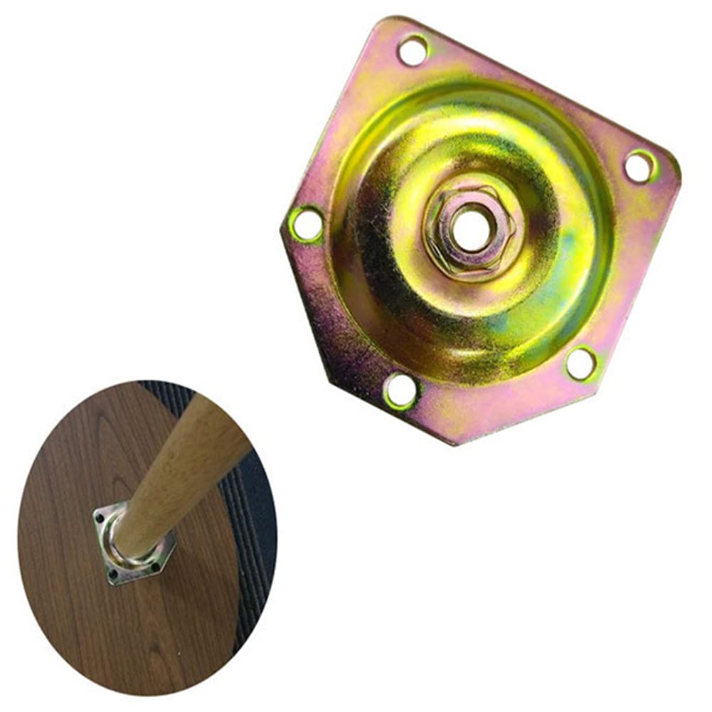 Lovelysp Metal Sofa Leg Mounting Plates - 4 Pack Furniture Repair Brackets With Screws