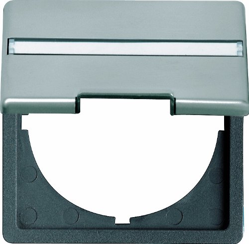 Preisvergleich Produktbild Gira 068120 Adapterrahmen Klappdeckel Beschriftungsfeld Gira E22 Edelstahl