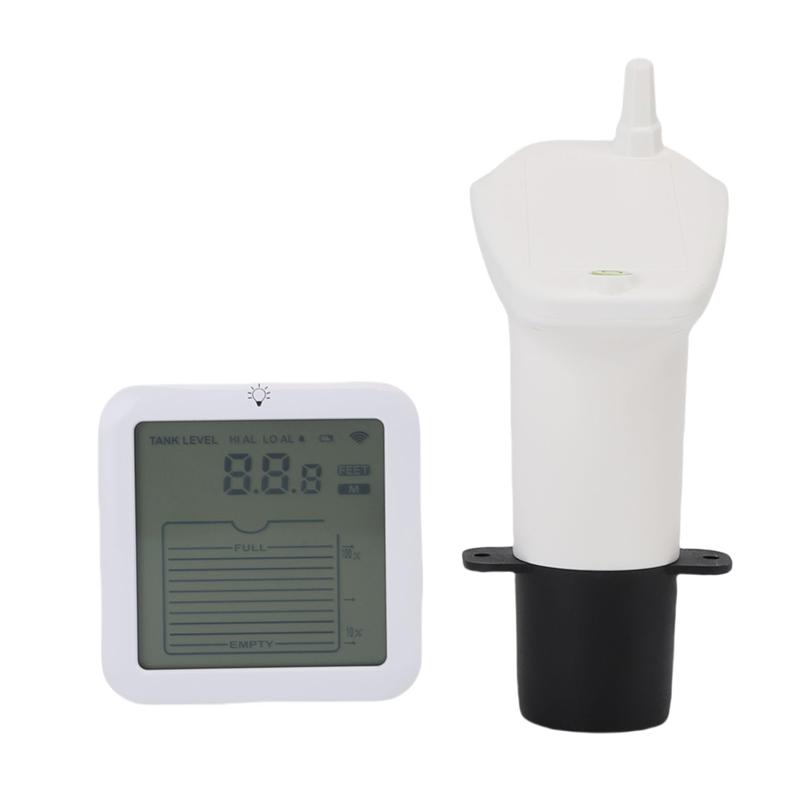 Topiky Sensore di Livello Ad Ultrasuoni Acqua IP65 Trasmettitore Impermeabile Misuratore di Livello di profondità del Serbatoio del Liquido con Display della Temperatura Portata Esterna Wireless