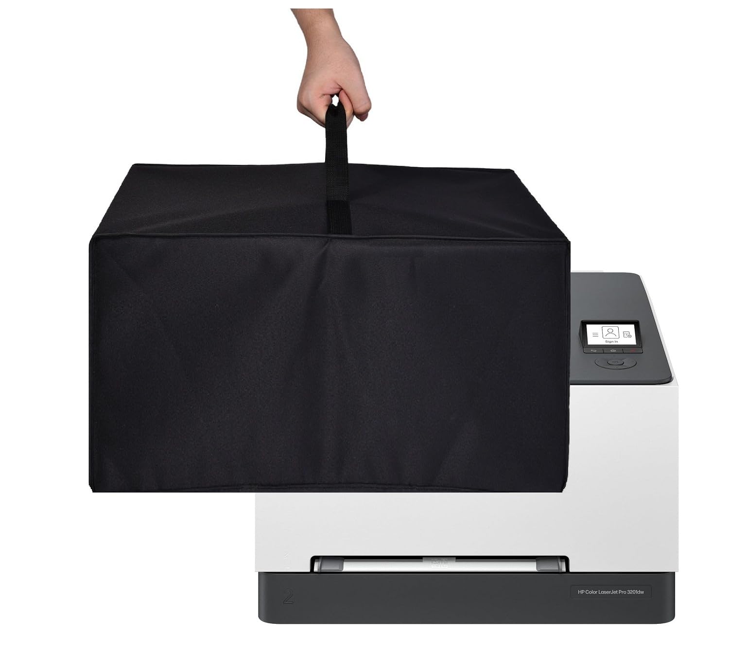 Anti-Static Waterproof Printer Dust Cover for HP Color Laserjet Pro 3201dw/M255dw/Brother HL-L3220CDW/HL-L3280CDW Wireless Printer (Black)