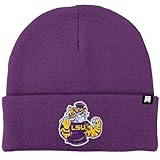 Campus Lab Official Louisiana State University LSU Tigers Mascot Knit Beanie - Unisex for Men and Women