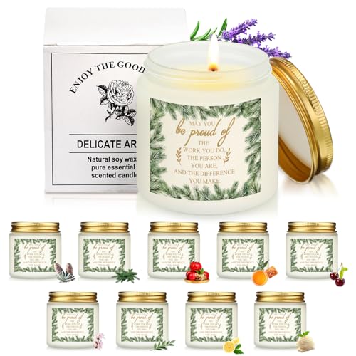Bougies parfumées de Noël Coume message inspirant pour enseignant