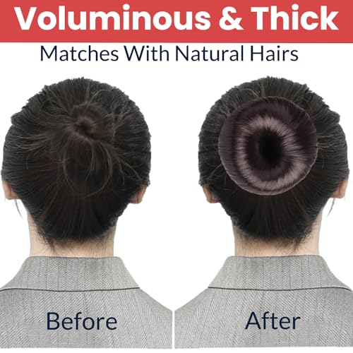 Image of TEMPERIA (2pcs) Hair Bun & Puff Maker for Women & Girls - Hairstyle Accessories for Buns, Juda, French Twists & Updos - Modern Bun, Hair Bump Up & Puff Clips & Styling Tools