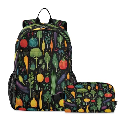 Sac à dos préscolaire légumes de dessin animé pour la rentrée et le pique-nique