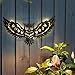 DIINOR Solar Outdoor Wall Decor Lights Owl Hanging Wall Light Outdoor Metal Solar Garden Lights Porch Patio Yard Decorative Large 23.62inch Warm White