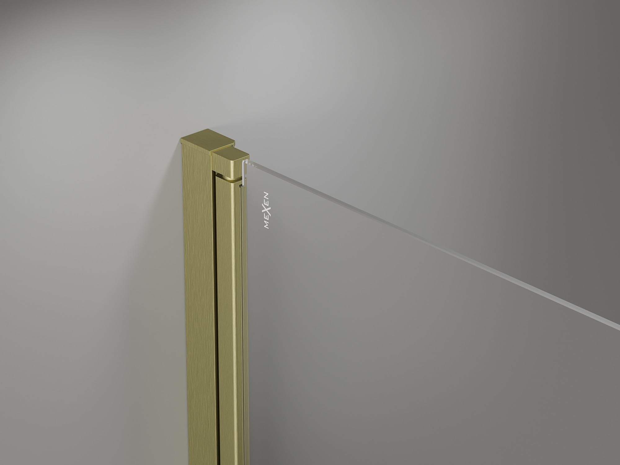 Mexen Mist-F Duo Box doccia pieghevole, variante sinistra, 120 x 80 cm, vetro trasparente 6 mm, finitura oro spazzolato
