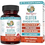 MaryRuth’s Gluten Digestive Enzymes | Up to 2 Month Supply | Proprietary Enzyme Blend | Vegan Pine-Based Capsules | Non-GMO | 60 Count