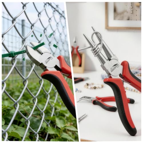 Image of 8-Piece Mini Jewelry Pliers Set, Needle Nose, Round Nose & Cutters