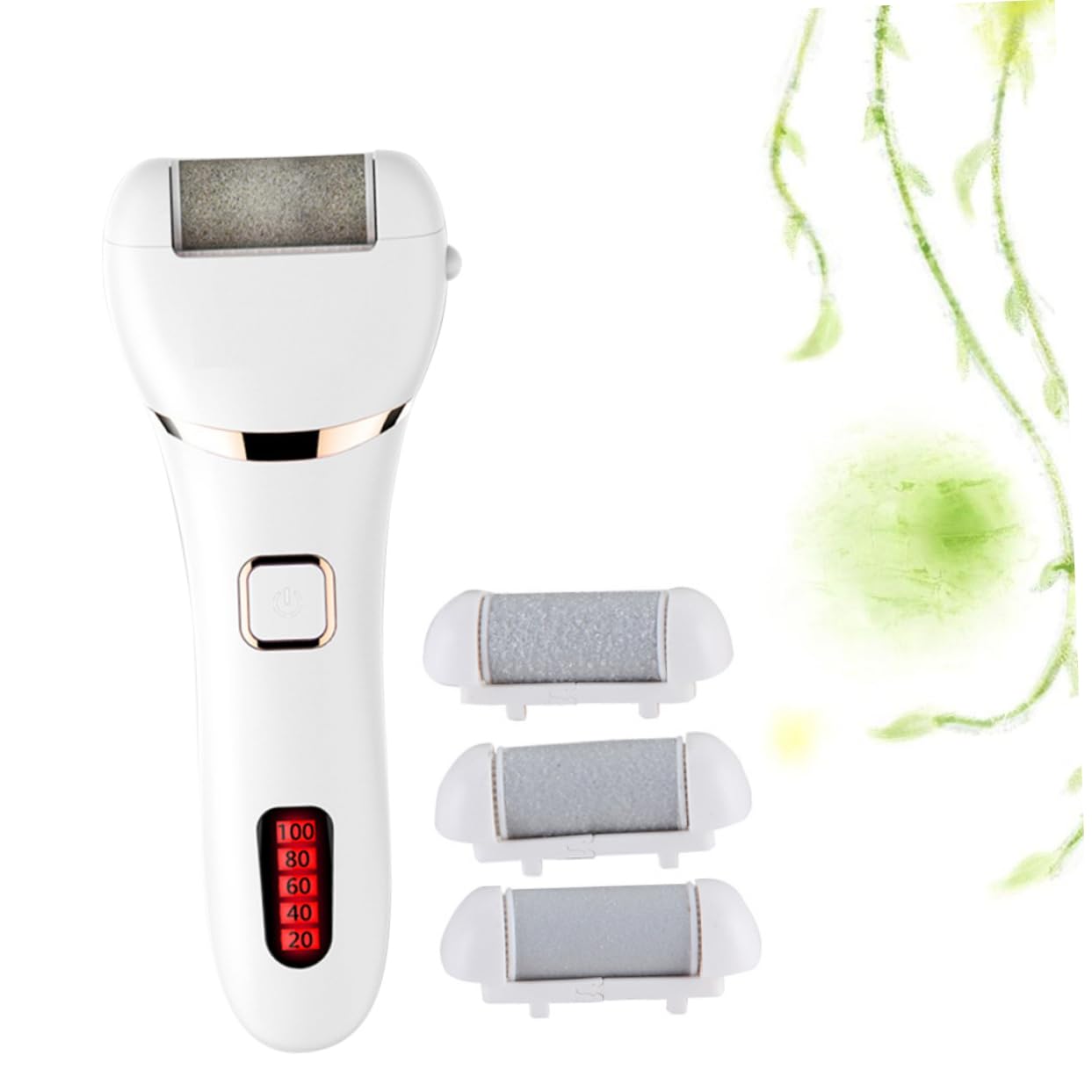 minkissy 1pezzi Elettrica Per Piedi Rimozione Calli Piedi Esfoliante Per Pedicure Testine Extra Ricaricabile Via Usb Adatto Per Uso Domestico e Professionale