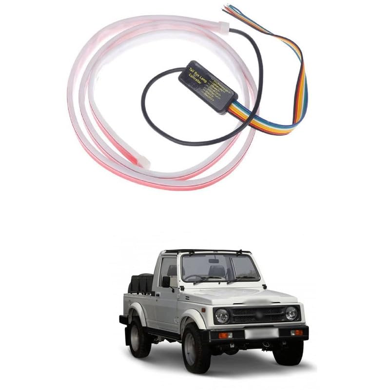 LOVMOTO20cm 60 LED Car Flow Type Led Strip Tailgate Turn Signal Light Bar Trunk Strips 12V Steering Yellow+Brake Red+Reverse White (Dicky Light) Comfortable With Gy-psy Ki-ng