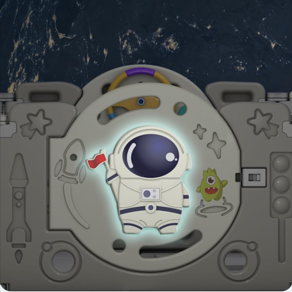 Parc Bébé Sécurisé Pliable Astronaute, Accessoires Complets Inclus | Design astronaute ludique,structure stable et sécurisée.Espace de jeu confortable pour bébés et tout-petits