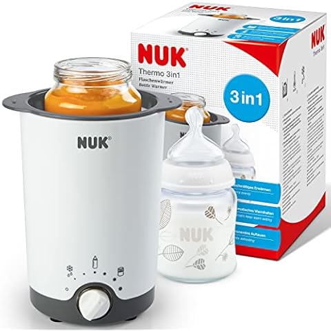 NUK Thermo 3 in 1 Flaschenwärmer, zum einfachen, sicheren und schonenden Erwärmen, Auftauen und Warmhalten, für Gläschen und Flaschen, 1 Stück (1er Pack) Cover