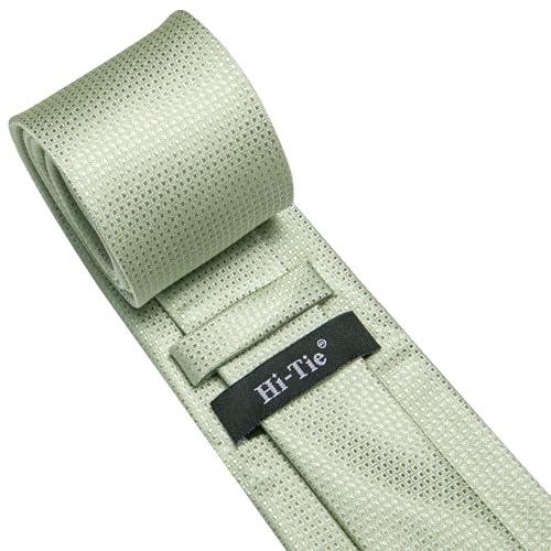 Image of Hi-Tie Mens 70inches Tie Set Extra Long Necktie for Men Cufflinks Handkerchief Big Tall Men Business Wedding