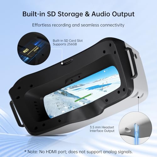 Image of CADDXFPV Walksnail Goggles L, 1080p 4.5-Inch FPV Goggles, Head Tracking | Built-in DVR, swappable lenses for vision adjustment, 4.9dBi antenna, and 6-25.2V input for Walksnail Avatar HD VTX systems
