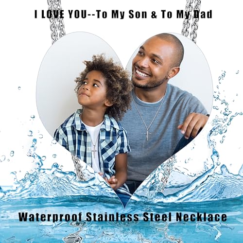 Besteel Sterling Silver Crucifix Necklace for Men Women - Men's Silver Crucifix Pendant Necklace with Stainless Steel Rope Chain Catholic Baptism Jesus Cross Necklace Jewelry4