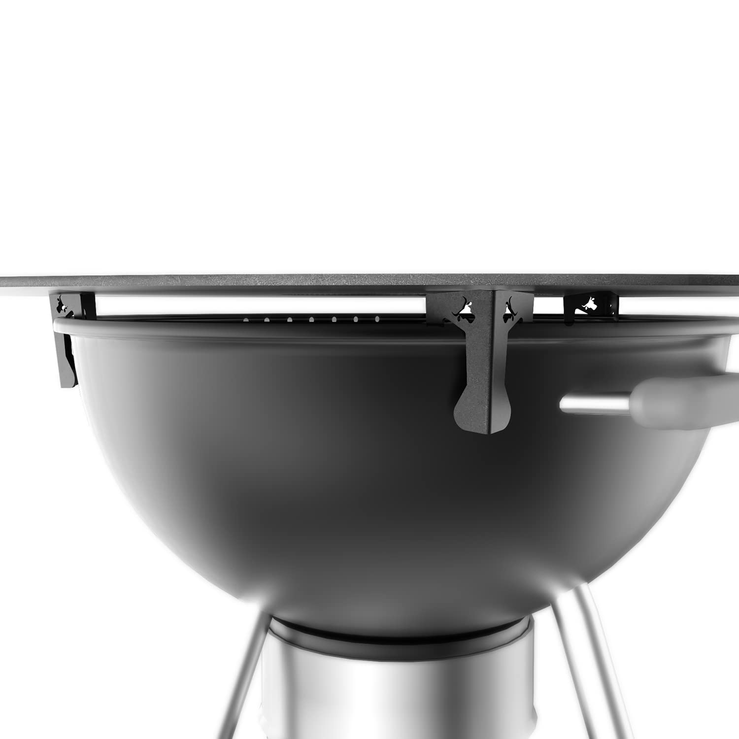 teileplus24 FR09 Grillmeister Set | 3-teilig | Grillring 80 cm + Grilleinsatz ø 20cm + Abstandhalter, Größe:Grillring 80cm + Grilleinsatz + 3 Abstandshalter
