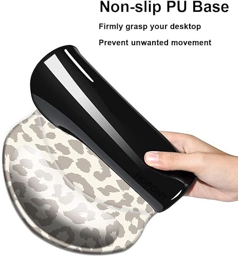 Miniatura 10 de Alfombrilla para mouse con soporte de muñeca, antideslizante, reposamuñecas para oficina, computadora, computadora portátil y Mac, duradera, cómoda