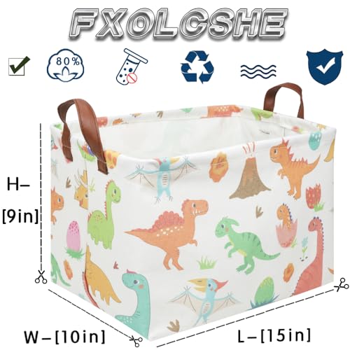 Image of Rectangular Easter Dinosaur Basket,Waterproof kids toy storage box bedroom,Dinosaur Storage Box,kids laundry Basket,Easter Room Decor,Nursery Hamper,Gift Baskets(Dinosaur)