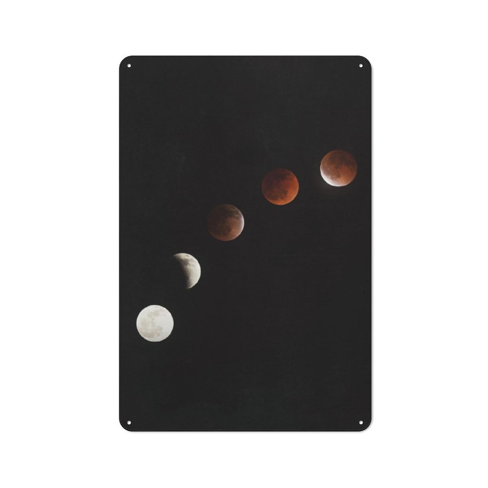 Junmoney Moon At Play Retro Metal Wall Sign 30X20cm With For Pub Or Café, A Housewarming Gift For Hospitality Wall Decor Collectors
