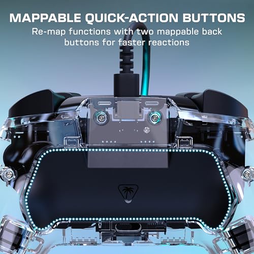 Image of Turtle Beach Afterglow Wired RGB Gaming Controller, Nintendo Switch 2, Lite | Nintendo Switch OLED, Hall-Effect Thumbsticks, 2 Mappable Back Buttons, Adjustable LED Lighting, Audio Jack, Translucent