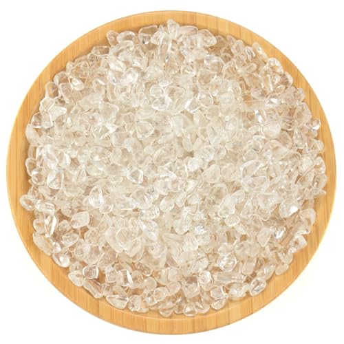 Image of WAYBER 2 Lbs /920g Natural White Clear Quartz Crystal Stones Irregular Aquarium Pebble Decorative Rocks Gravels Sands for Turtle Tank / /Terrarium /Flowerpot /Vase Decoration (Fill 2 Cups)