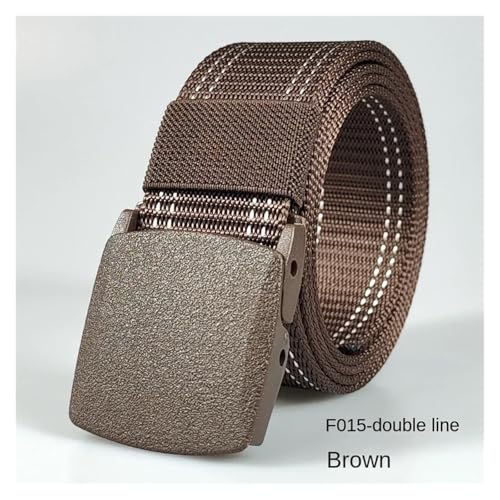 White Automatic Buckle Nylon Army Tactical Men Belt Military Waist Canvas Belt(Coffee)3