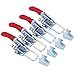 Abrazaderas de palanca tipo Latch 4pcs Juego de herramienta de mano sujeción Capacidad 163 Kg/360lbs GH - 40323 Abrazadera en forma de U cargas pesadas Barra cierre cierre rápido metal