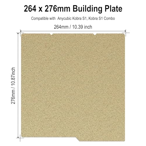 Image of 264x276mm Textured PEI Build Plate for Kobra 4 /Kobra S1 /Kobra X