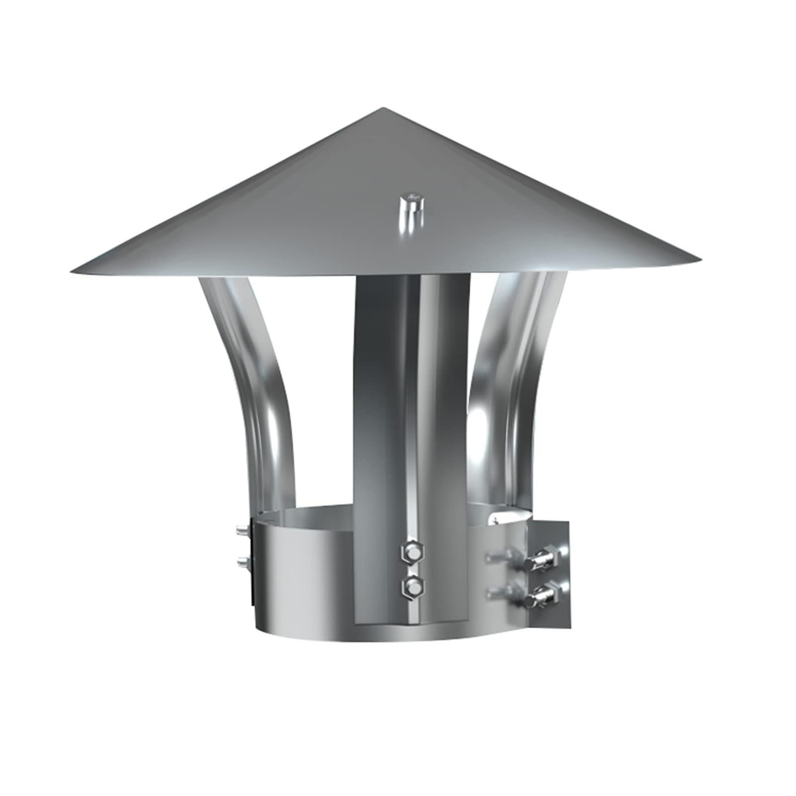 Chapeau de cheminée anti-pluie en inox pour ventilation de toit