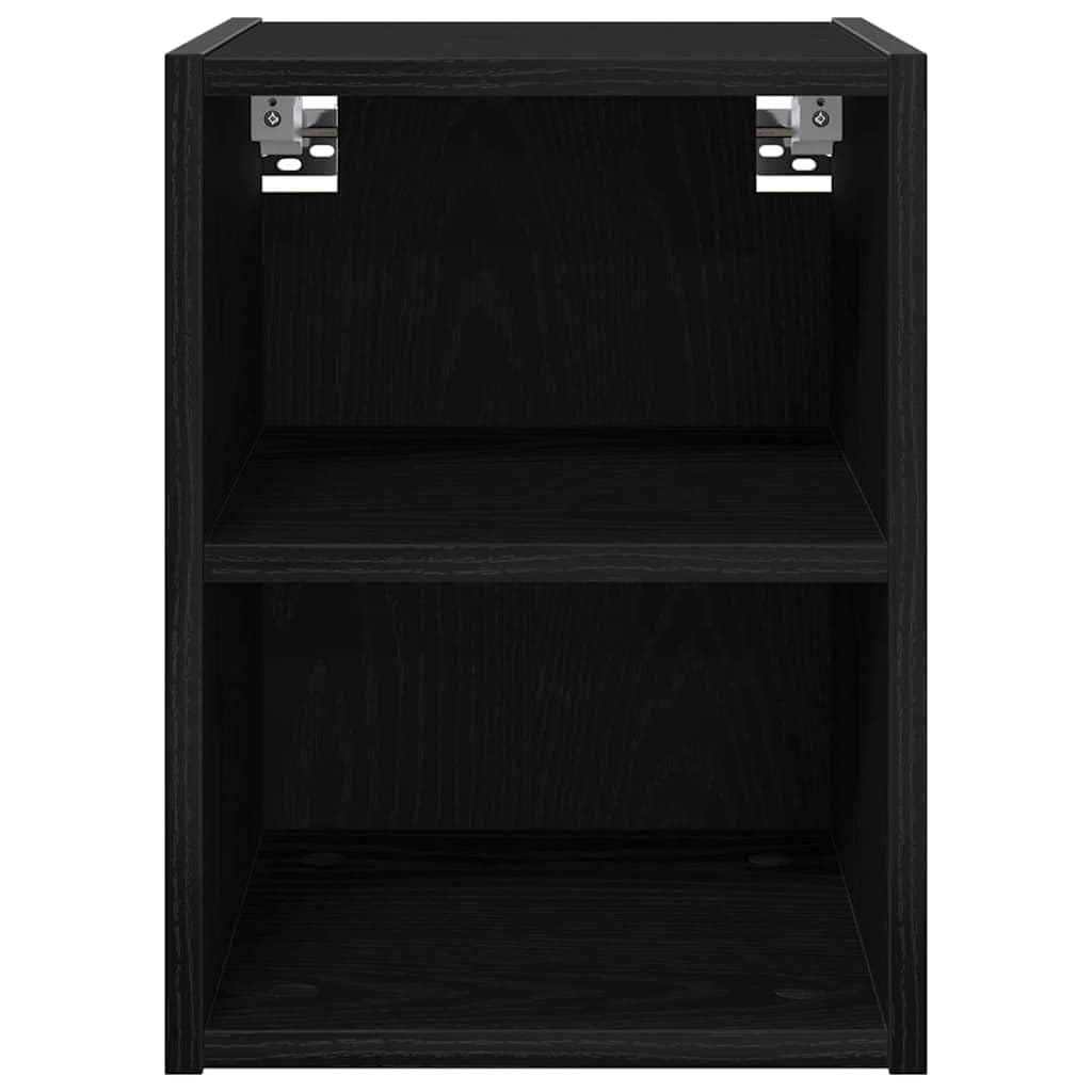 Hängeschrank Schwarz Eichen-Optik 30 x 29,5 x 40 cm Küchenaufbewahrung mit viel Stauraum für Moderne Wohnräume ideal für Geschirr, Utensilien, Vorratsschrank, Organizer und mehr
