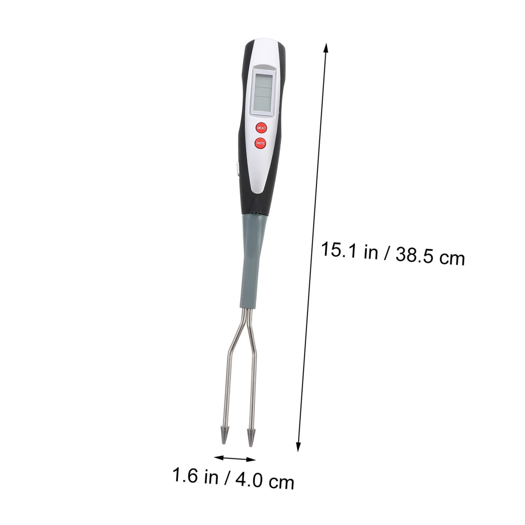 ABOOFAN 1Pc Digital Meat Thermometer Fork Accurate Cooking Temperature Indicator for BBQ Grill Comfortable Handle Meat Fork for Grilled Steak Beef and Pork
