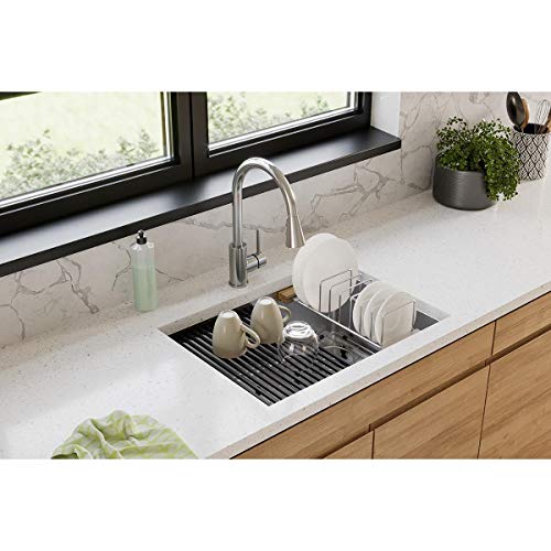 Image of Elkay Crosstown 18 Gauge Workstation Stainless Steel 25-1 /2 inch x 18-1 /2 inch x 9 inch Single Bowl Undermount Sink Kit
